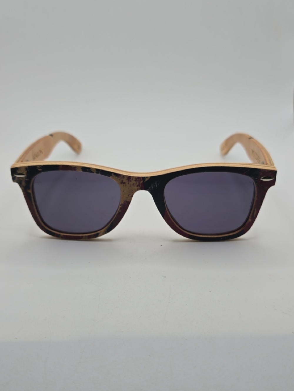 Avalon Woodzee Wayfarer-Style Sunglasses with Black Lenses